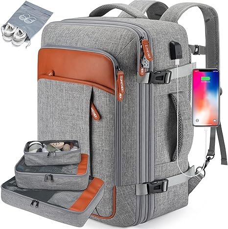 Lumesner Carry on Backpack, Extra Large 40L Flight Approved Travel Backpack for Men & Women