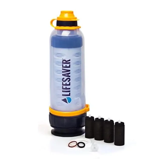 LifeSaver Bottle Solo Emergency Preparedness Pack | Water Purifier Bottle & Maintenance kit - up to 6,000 Litres | Foil sealed for long-lasting Emergency Preparedness, Go bags survival kit