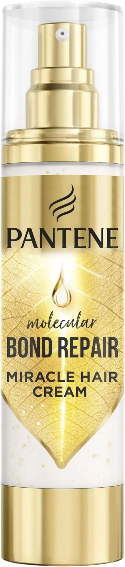 Pantene Molecular Bond Repair Leave In Cream 90ml, Hair Treatment With Pro-V Concentrated Formula For All Types Of Damaged Hair, Nourishes, Strenghtens And Soften Hair, Repairs Split Ends